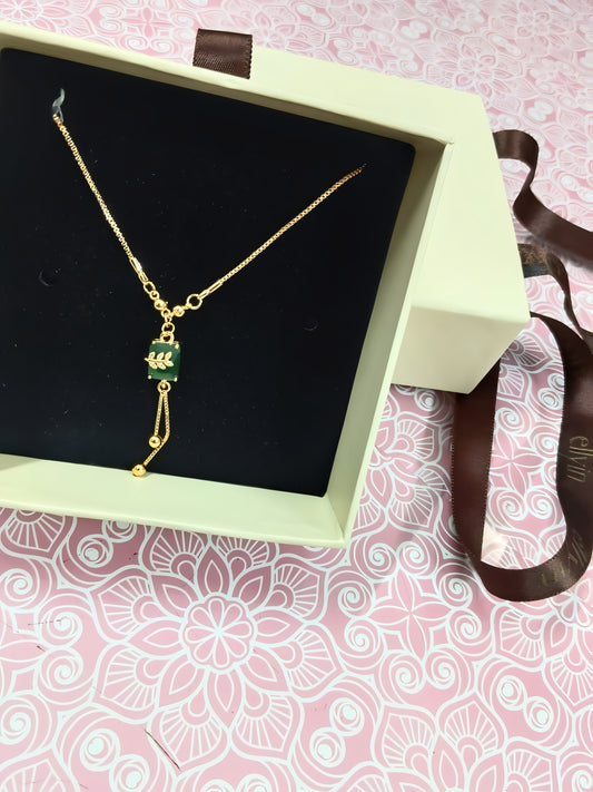 Green Enamel Necklace