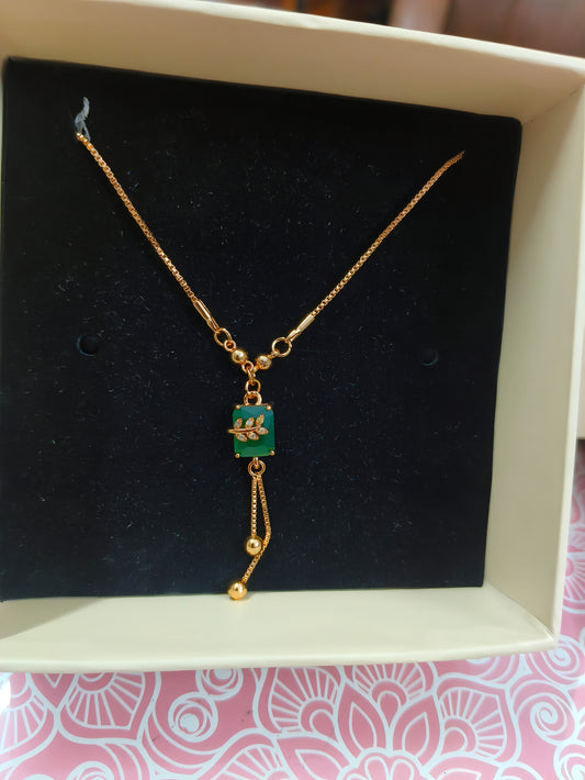 Green Enamel Necklace